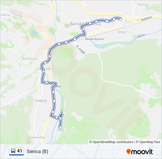 41 bus Line Map