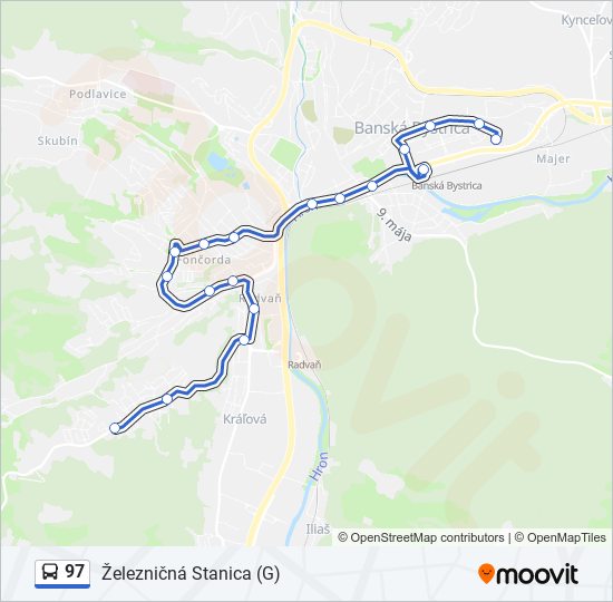 97 bus Line Map