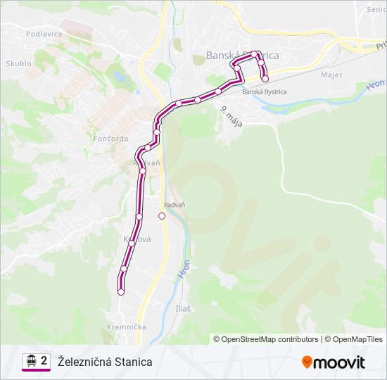 2 Trolleybus Line Map