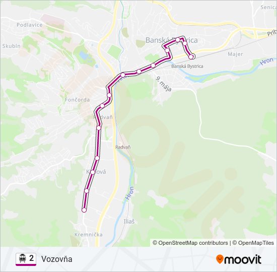 2 Trolleybus Line Map