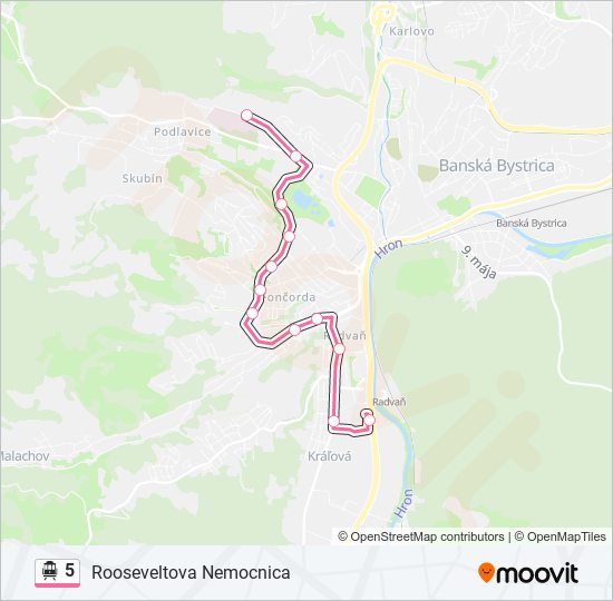 5 Trolleybus Line Map