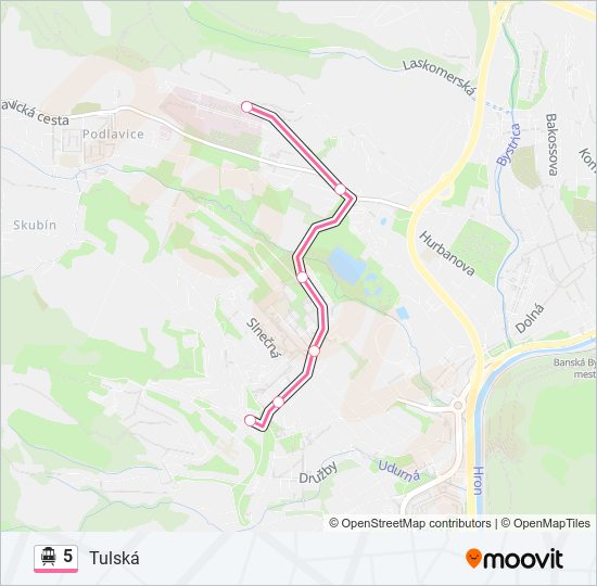 5 Trolleybus Line Map