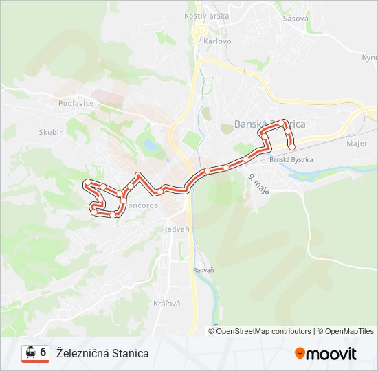 6 Trolleybus Line Map