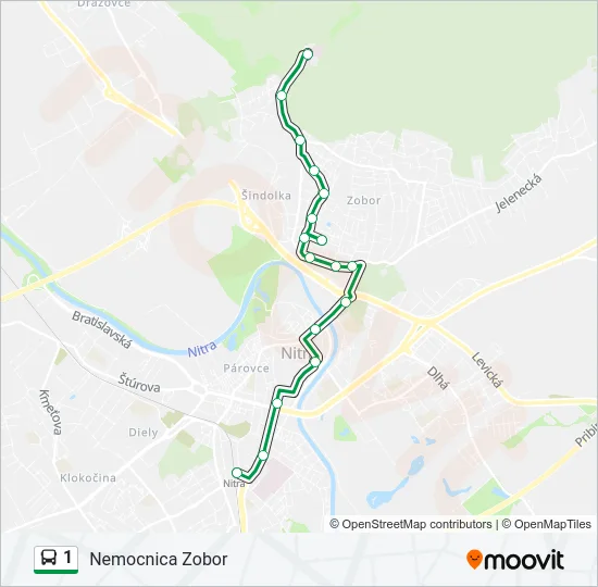 1 Bus Line Map