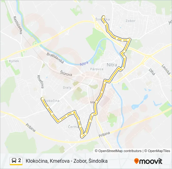2 Bus Line Map