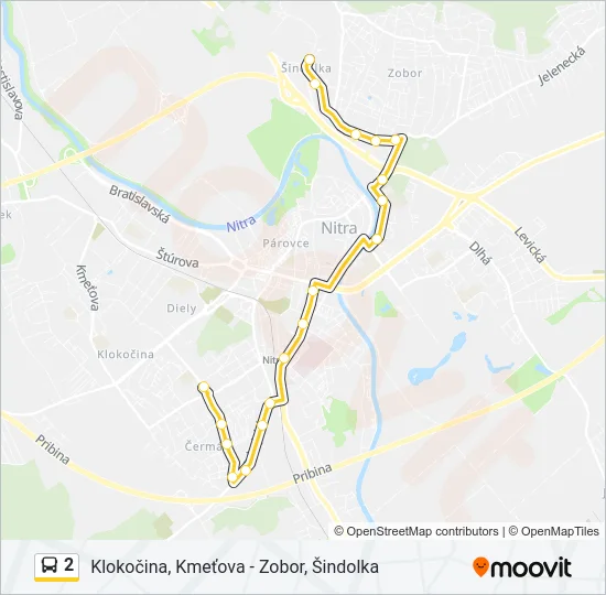2 Bus Line Map
