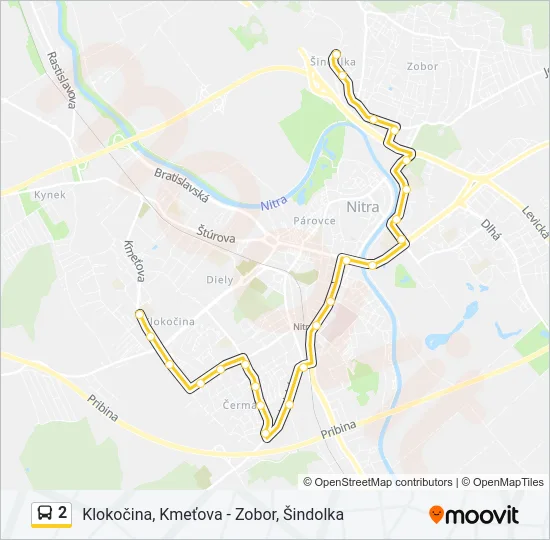 2 Bus Line Map