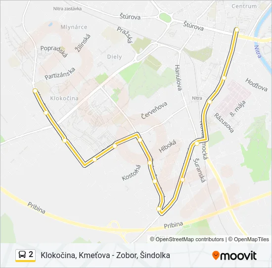 2 Bus Line Map