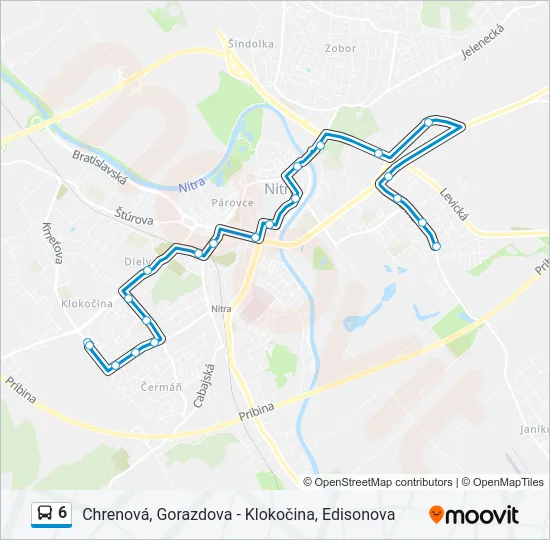 6 Bus Line Map