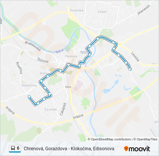 6 bus Line Map