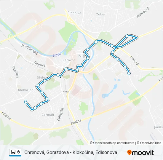 6 Bus Line Map