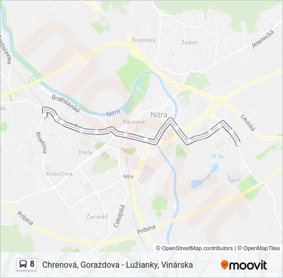8 Bus Line Map