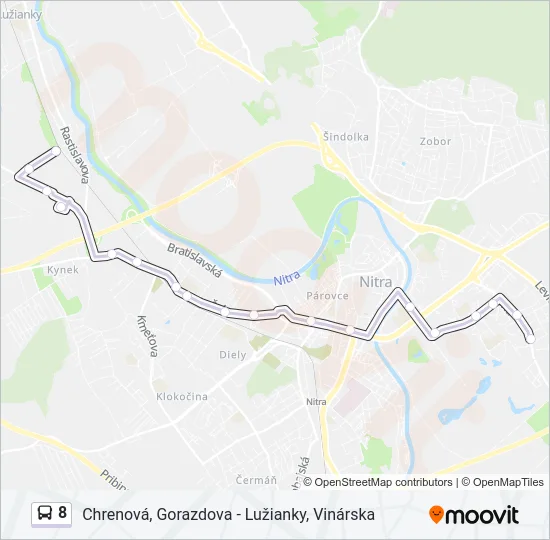 8 Bus Line Map