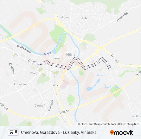 8 bus Line Map