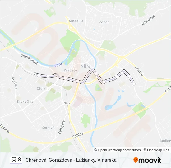 8 Bus Line Map