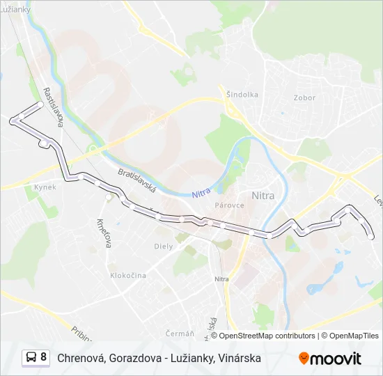 8 Bus Line Map