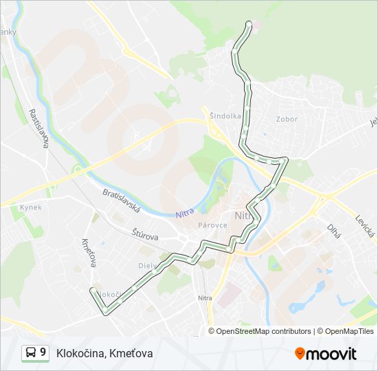 9 bus Line Map