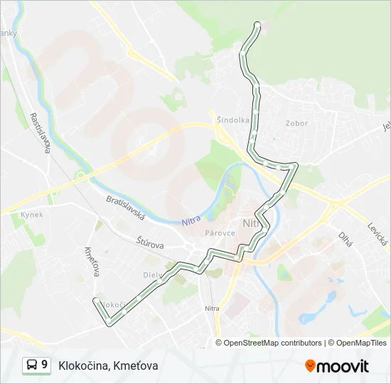 9 Bus Line Map
