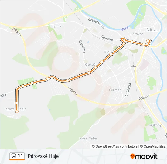 11 Bus Line Map
