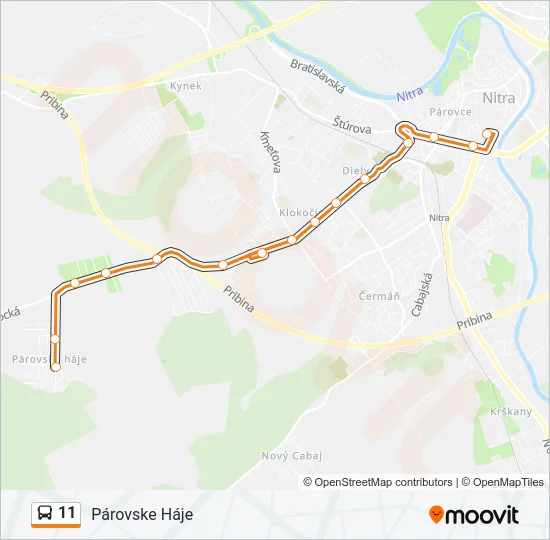 11 Bus Line Map