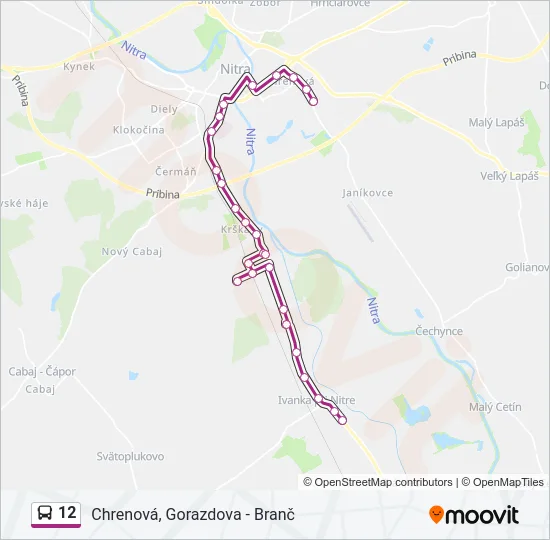 12 Bus Line Map