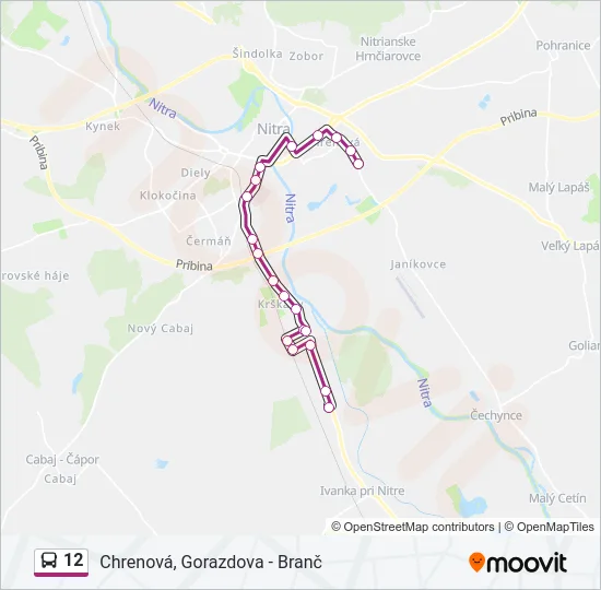 12 Bus Line Map
