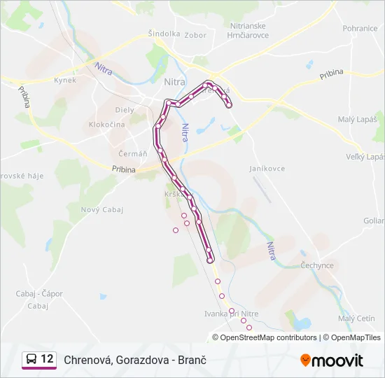 12 Bus Line Map