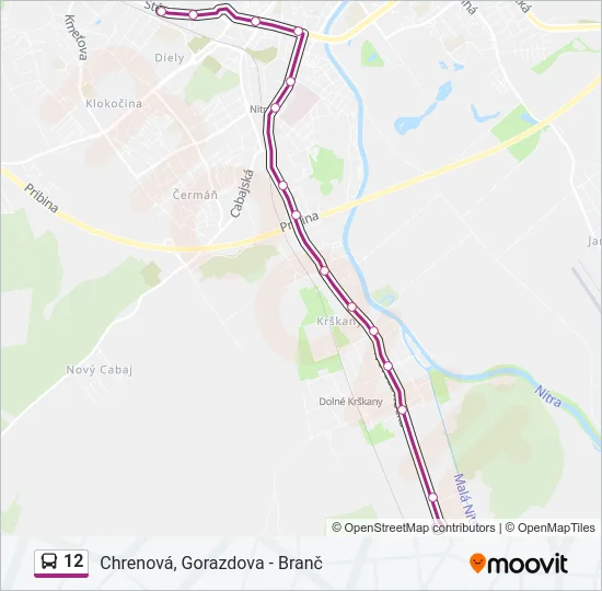 12 Bus Line Map