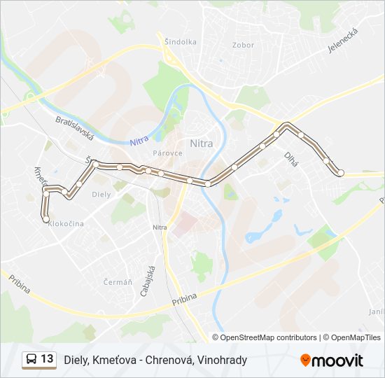 13 bus Line Map