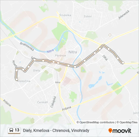 13 Bus Line Map
