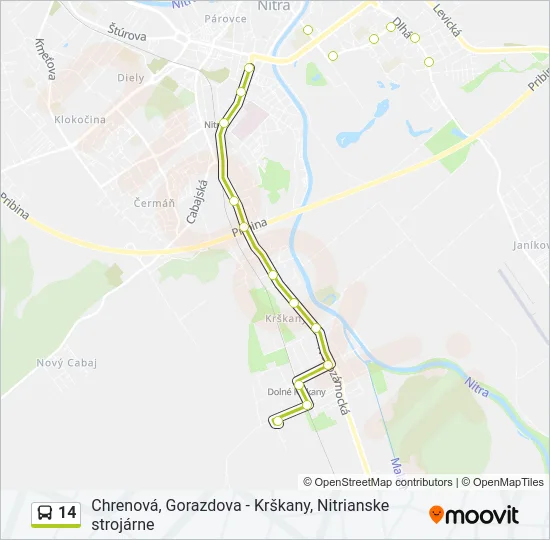14 Bus Line Map