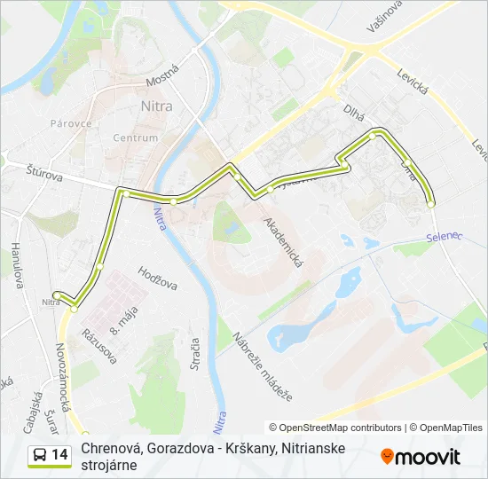 14 Bus Line Map