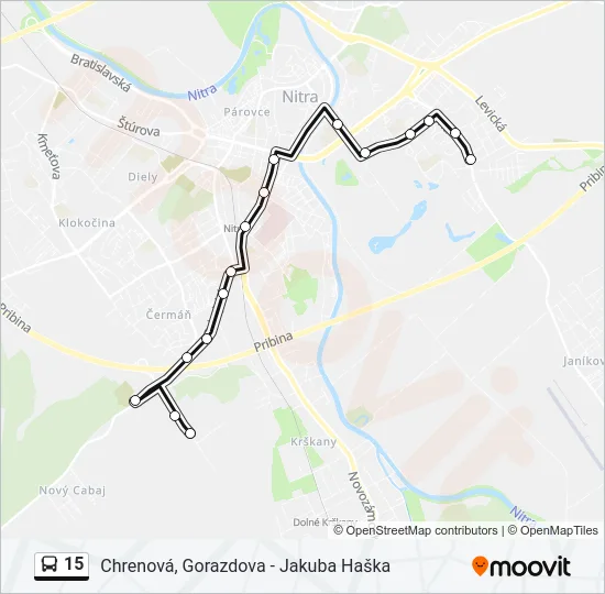 15 Bus Line Map