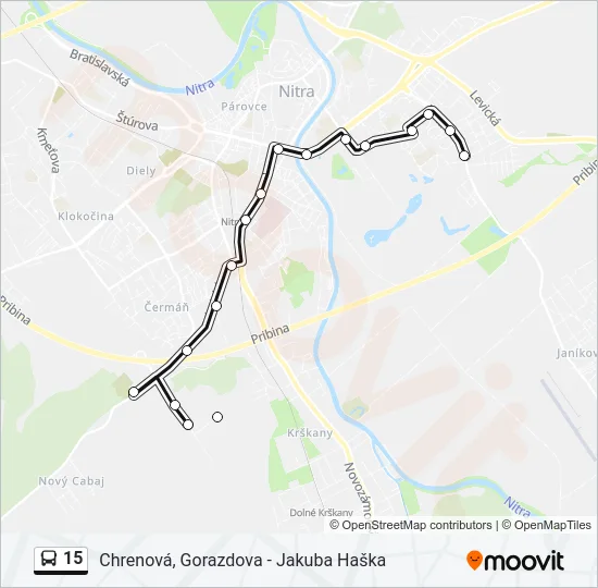 15 Bus Line Map