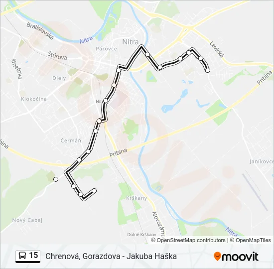 15 Bus Line Map