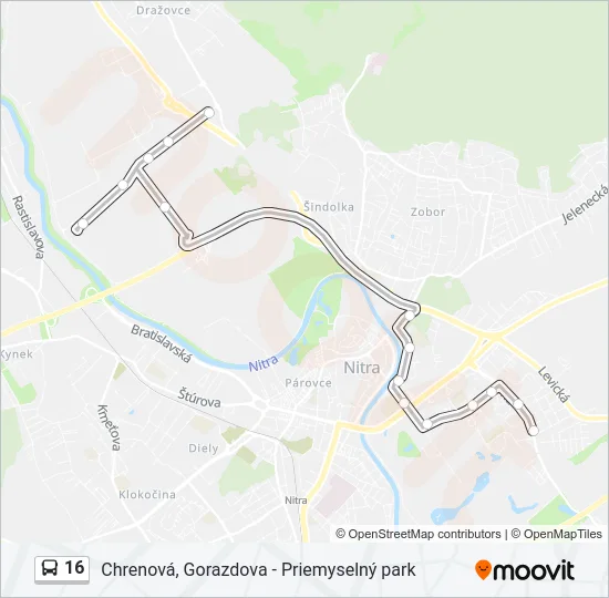 16 Bus Line Map