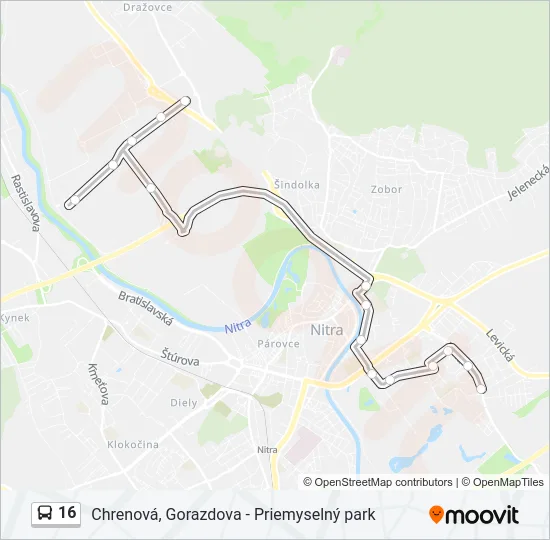 16 Bus Line Map