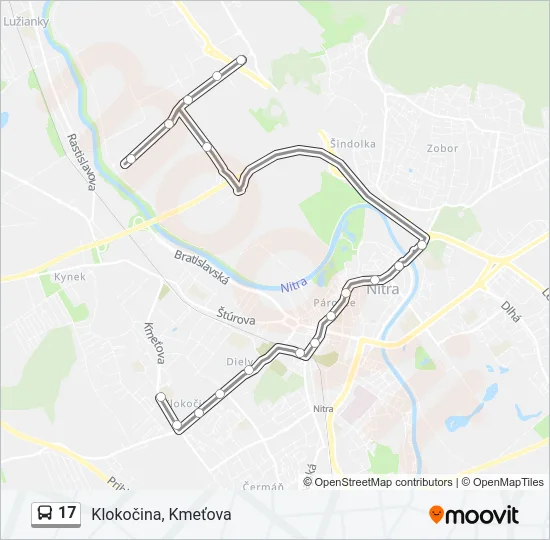 17 Bus Line Map