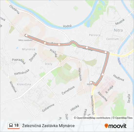 18 Bus Line Map