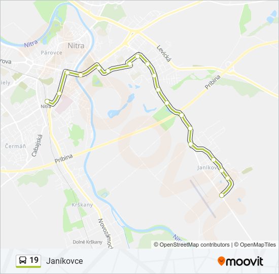 19 bus Line Map