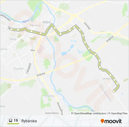 19 Bus Line Map