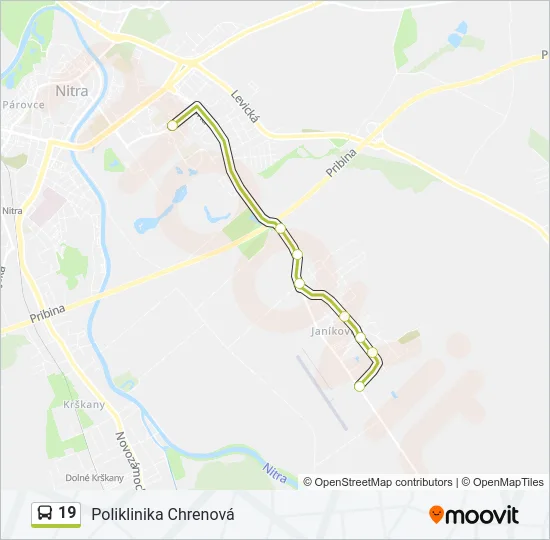 19 Bus Line Map