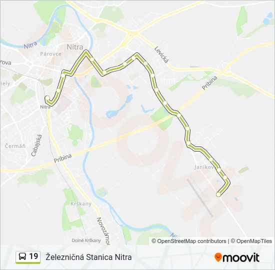 19 Bus Line Map