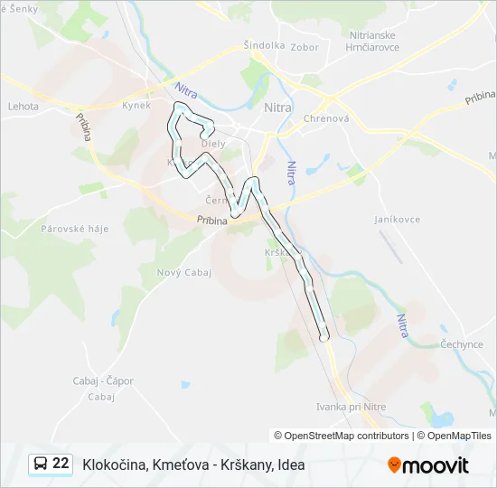 22 Bus Line Map