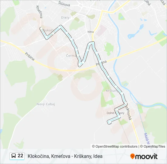 22 Bus Line Map