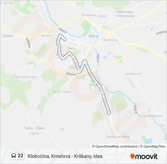 22 Bus Line Map