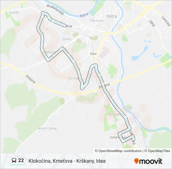 22 Bus Line Map