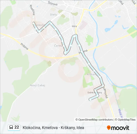 22 Bus Line Map