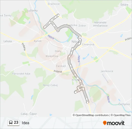 23 Bus Line Map