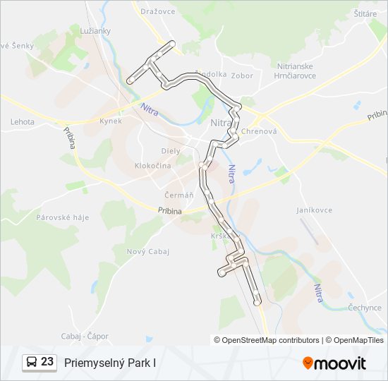 23 bus Line Map